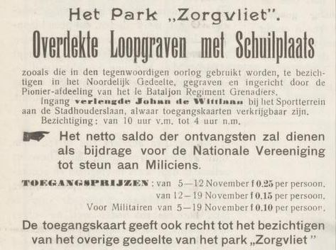 bezichtiging loopgraven Zorgvliet